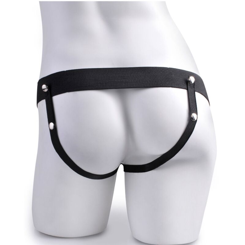 FETISH FANTASY SERIES - VERSTELLBARES GURT MIT FERNBEDIENUNG, REALISTISCHER PENIS MIT WIEDERAUFLADBAREN HODEN UND VIBRATOR 15 CM - Sexotim