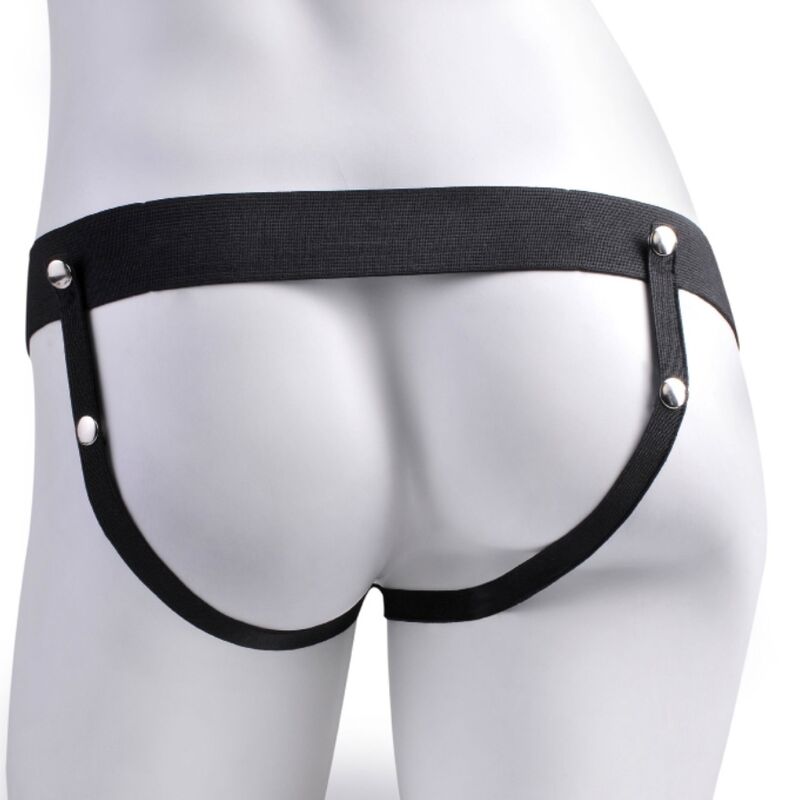 FETISH FANTASY SERIES - VERSTELLBARES GURT REALISTISCHER PENIS MIT WIEDERAUFLADBAREN BLLEN UND VIBRATOR 17,8 CM - Sexotim