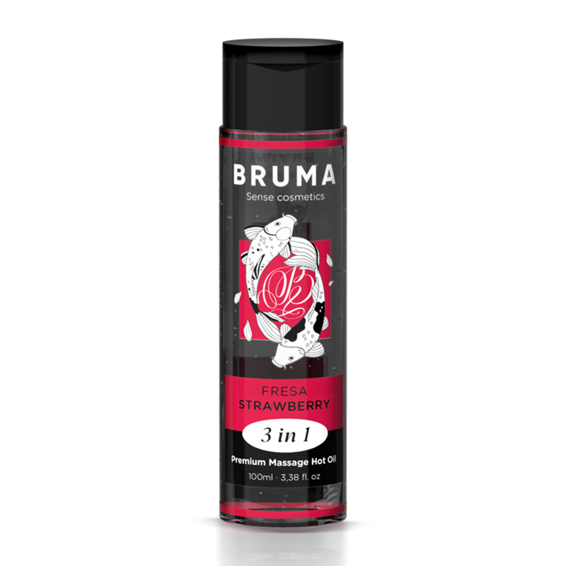 BRUMA - PREMIUM-MASSAGEÖL MIT WÄRMEEFFEKT, ERDBEERE-GESCHMACK 3 IN 1 - 100 ML - Sexotim