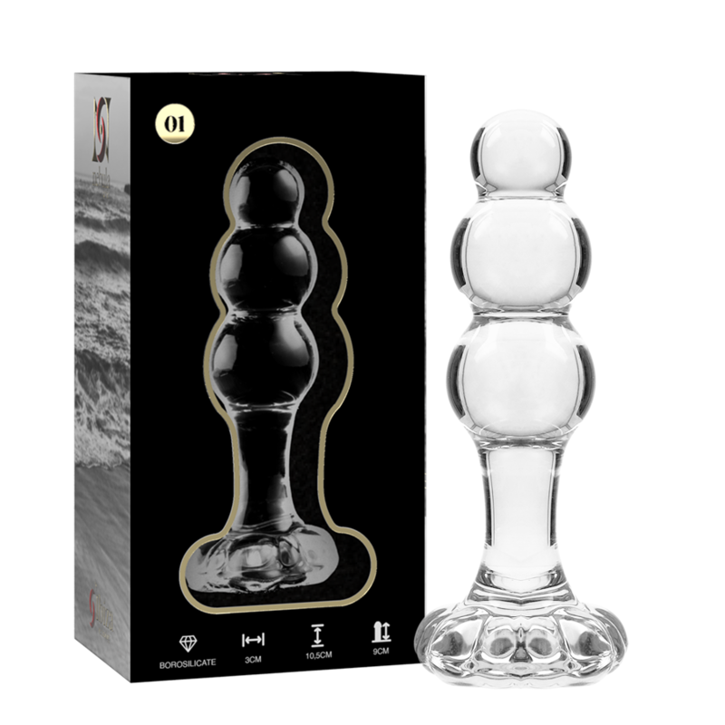 ANAPLUG BOROSILIKATGLAS - NEBULA SERIES BY IBIZA - MODELL 1 TRANSPARENT 10.5 CM -O- 3 CM - Sexotim