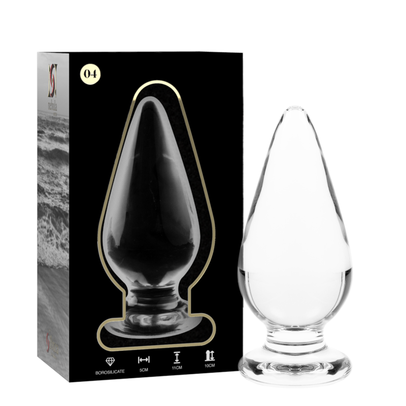 ANALPLUG BOROSILIKATGLAS KLAR -NEBULA SERIES BY IBIZA - MODELL 4 - 11 CM -O- 5 CM - Sexotim