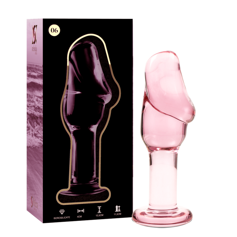 ANALPLUG BOROSILIKATGLAS KLAR -NEBULA SERIES BY IBIZA - MODELL 6 - 12.5 CM -O- 4 CM - Sexotim