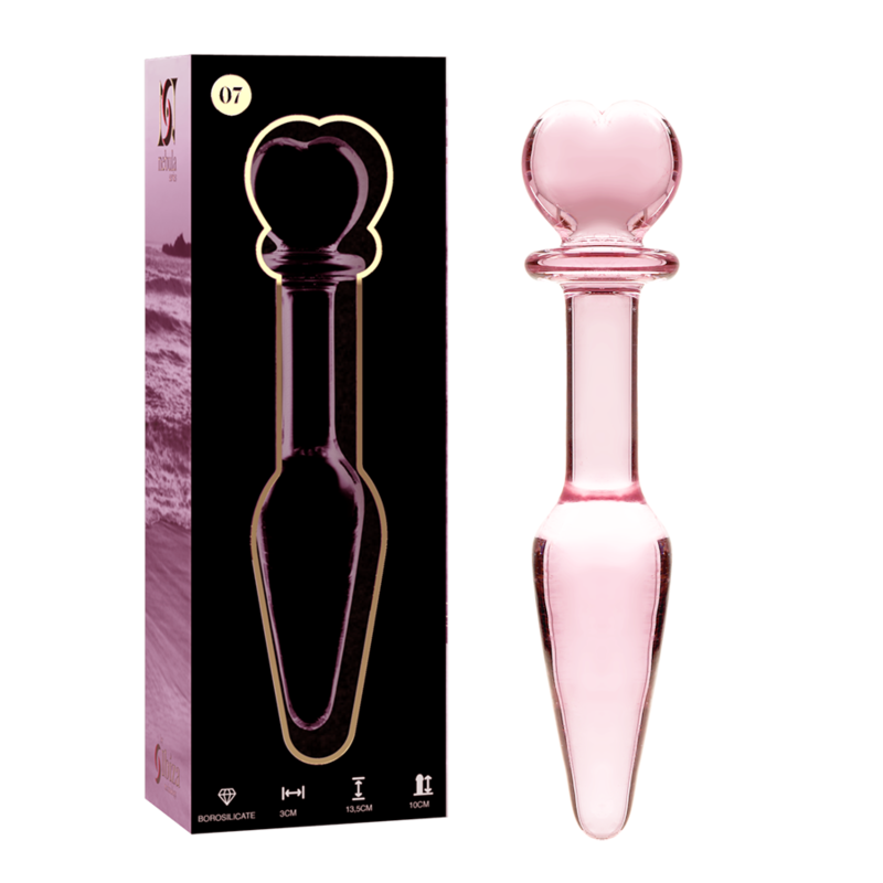 ANALPLUG BOROSILIKATGLAS KLAR -NEBULA SERIES BY IBIZA - MODEL 7 - 13.5 CM -O- 3 CM - Sexotim
