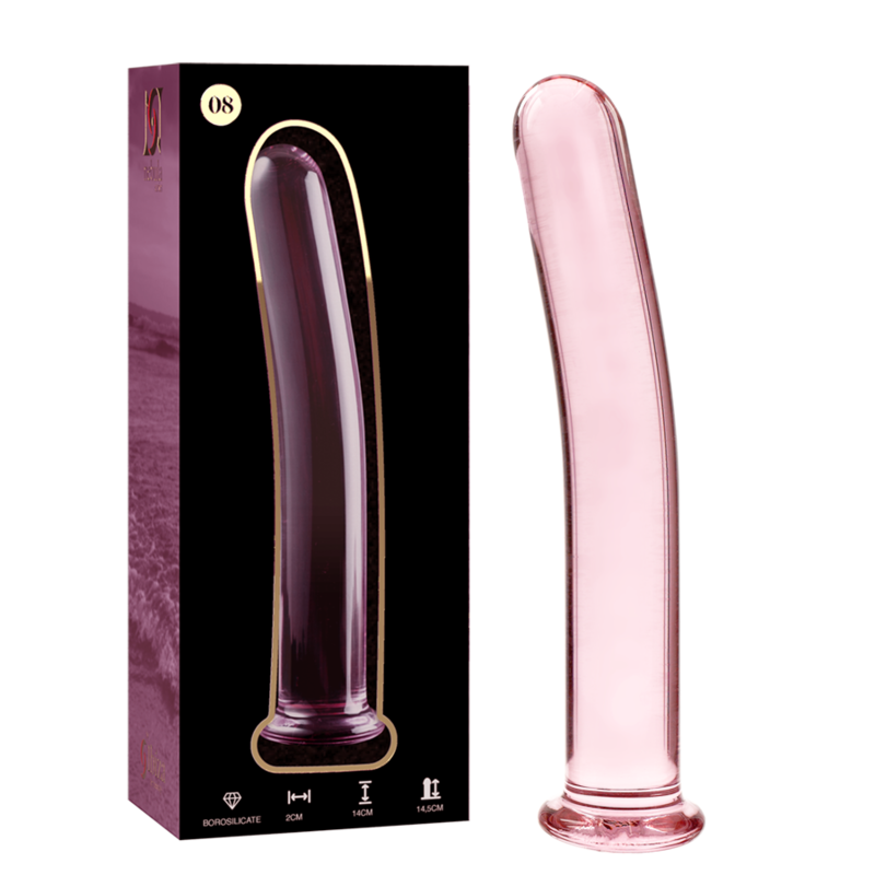 DILDO BOROSILIKATGLAS KLAR -NEBULA SERIES BY IBIZA - MODELL 8 - 14.5 CM -O- 2 CM - Sexotim