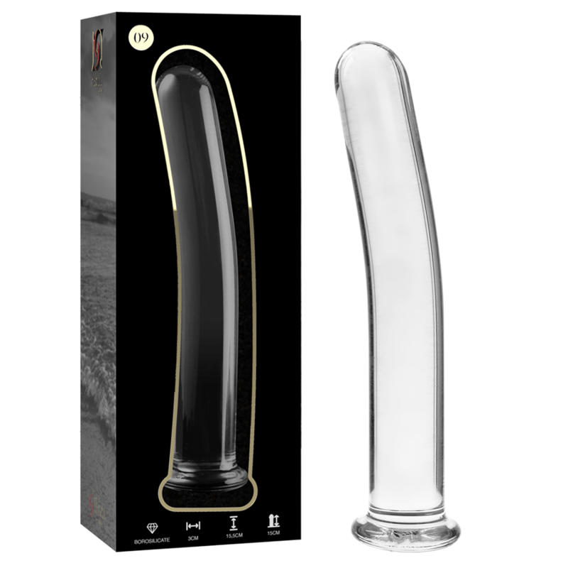 DILDO BOROSILIKATGLAS KLAR -NEBULA SERIES BY IBIZA - MODELL 9 - 15.5 CM -O- 2.5 CM - Sexotim