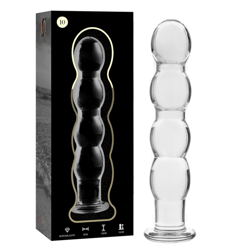 DILDO BOROSILIKATGLAS KLAR -NEBULA SERIES BY IBIZA - MODELL 10 - 16.5 CM -O- 3.5 CM - Sexotim