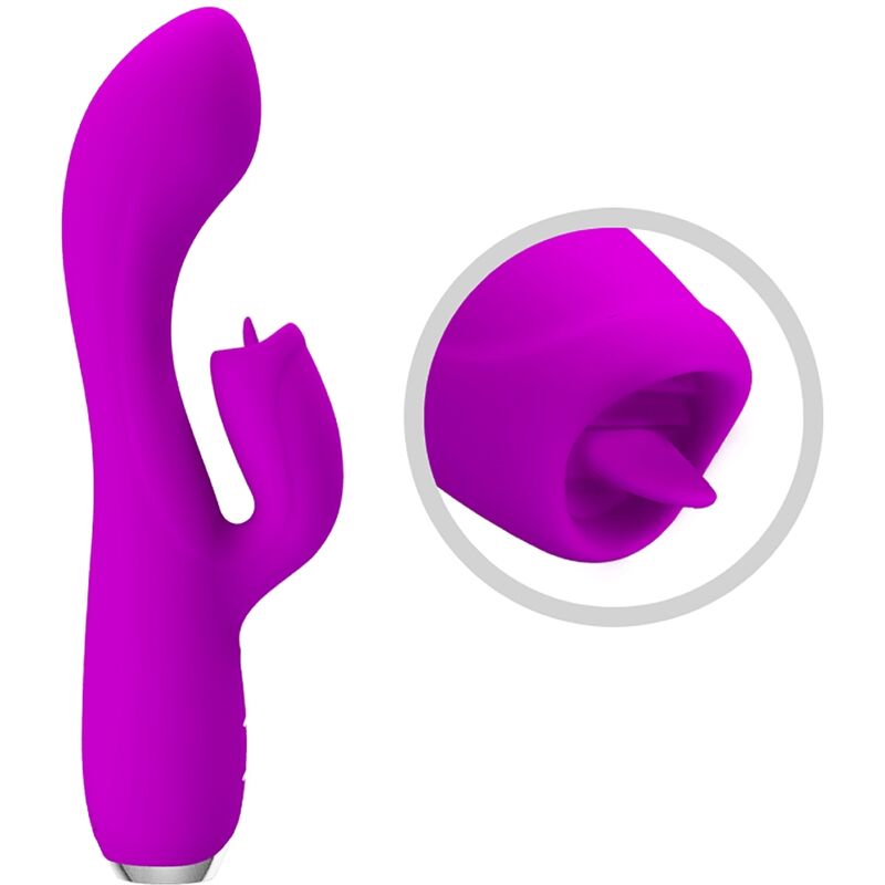 PRETTY LOVE - GLORIA WIEDERAUFLADBARER KANINCHENVIBRATOR, WASSERDICHT, LILA - Sexotim