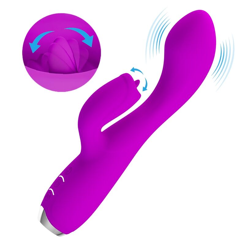 PRETTY LOVE - GLORIA WIEDERAUFLADBARER KANINCHENVIBRATOR, WASSERDICHT, LILA - Sexotim