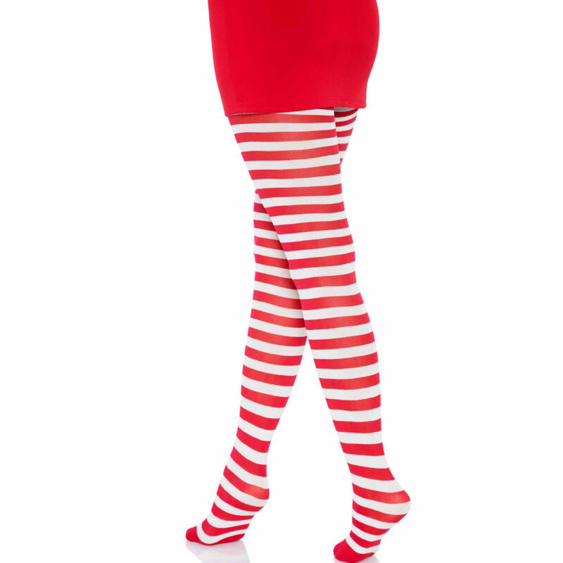 LEG AVENUE - WEISS/ROT GESTREIFTE STRUMPFHOSEN - Sexotim