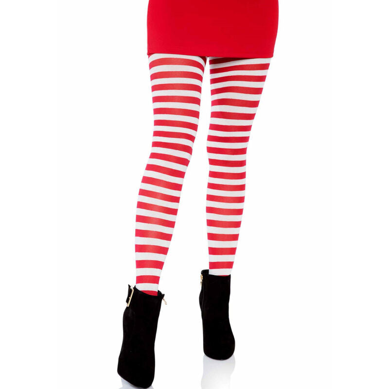 LEG AVENUE - WEISS/ROT GESTREIFTE STRUMPFHOSEN - Sexotim