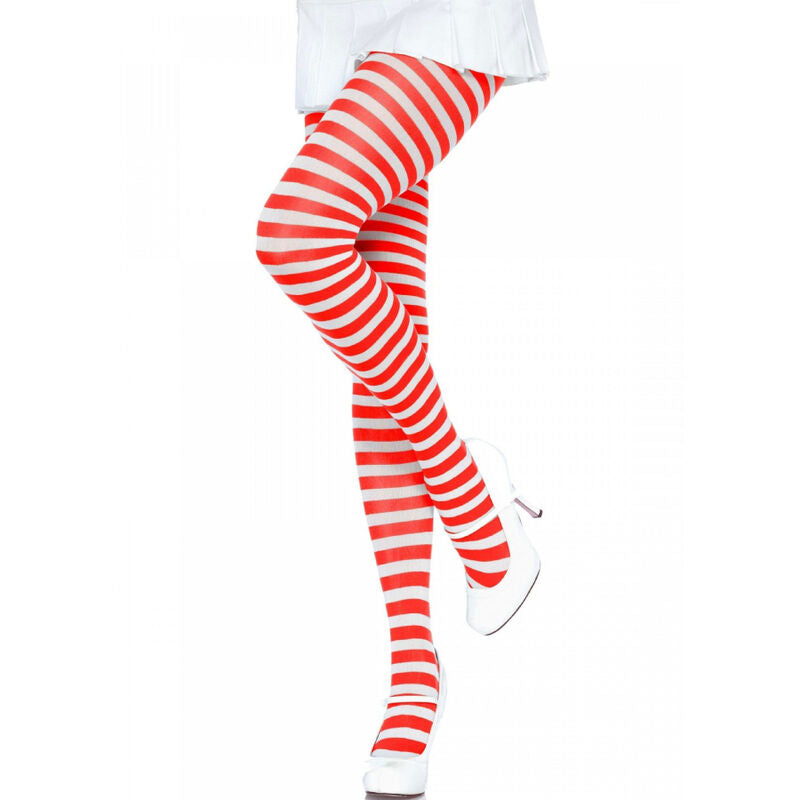 LEG AVENUE - WEISS/ROT GESTREIFTE STRUMPFHOSEN - Sexotim