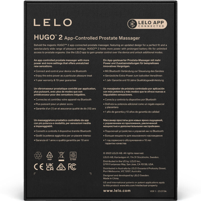 LELO - HUGO 2 PROSTATAMASSAGER IM SCHWARZ oder GRÜN - Sexotim