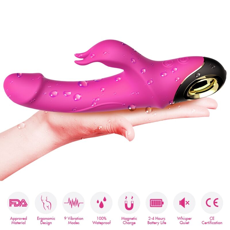 ARMONY - METEROR DILDO VIBRATOR RABBIT ROTATOR FUCHSIA - Sexotim