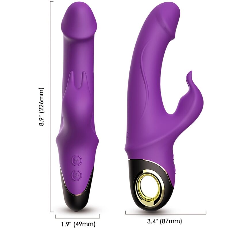 ARMONY - METEROR DILDO VIBRATOR RABBIT ROTATOR LILA - Sexotim