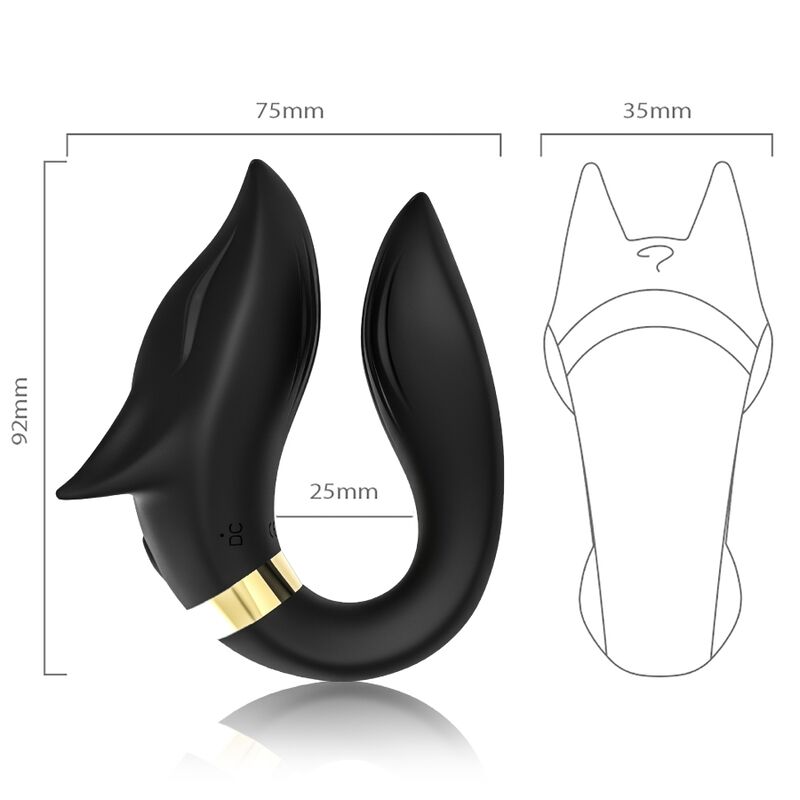 ARMONY - FOX VIBRATOR FÜR PAARE MIT FERNBEDIENUNG SCHWARZ - Sexotim
