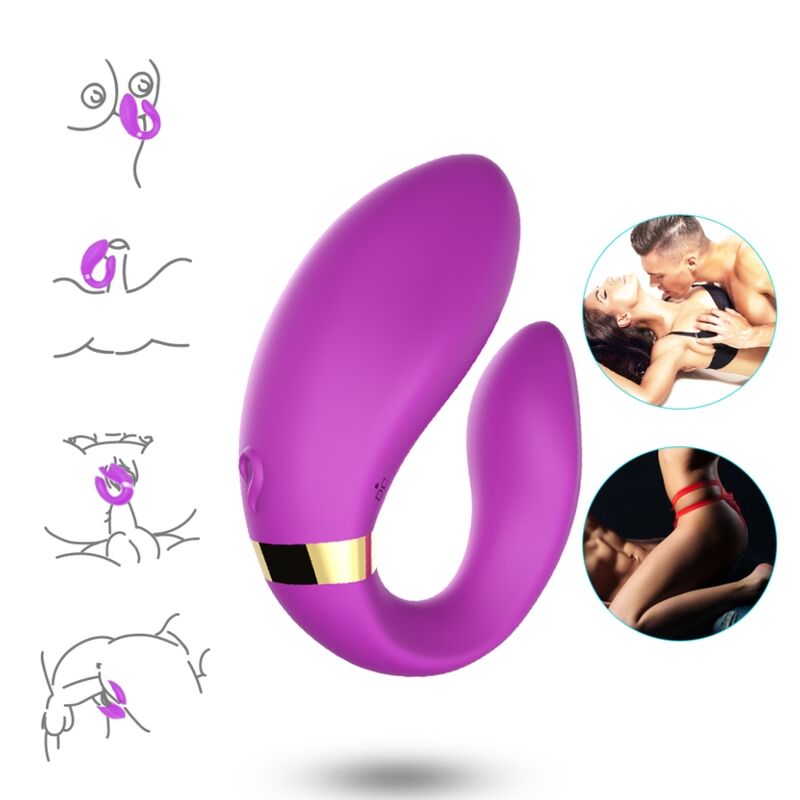 ARMONY - CRESCENT VIBRATOR FÜR PAARE, FERNBEDIENUNG, LILA - Sexotim