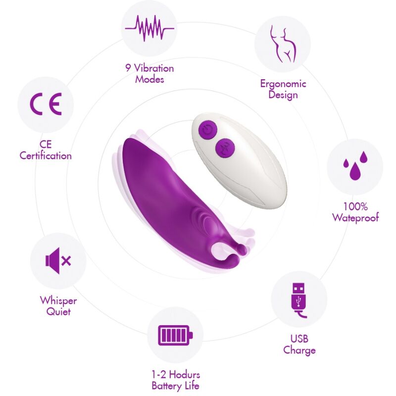 ARMONY - HONEYBEE TRAGBARES HÖSCHEN VIBRATOR G-SPOT FERNBEDIENUNG LILA - Sexotim