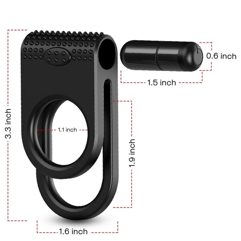 ARMONY - TWINS DOPPEL-VIBRATORRING FÜR PAARE SCHWARZ - Sexotim