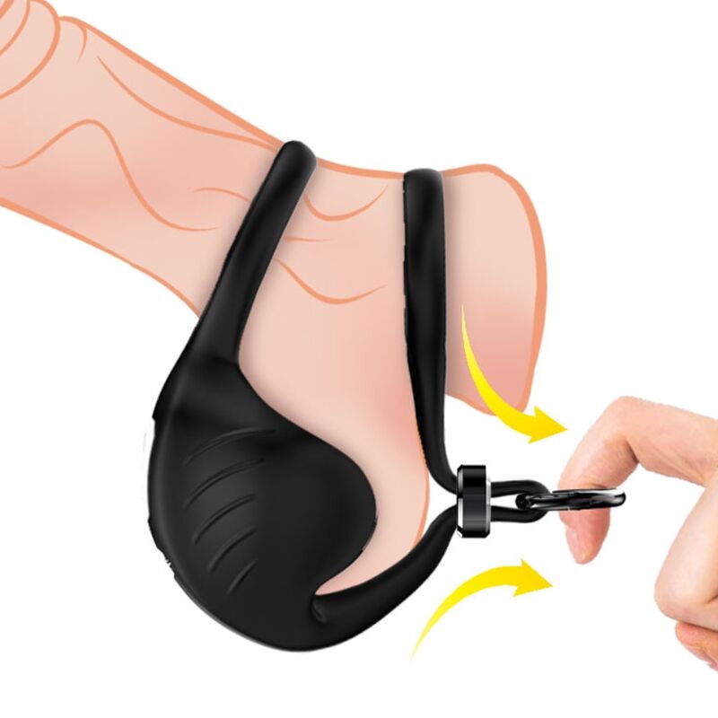 ARMONY - MANTA SCROTUM VIBRATOR RING FERNBEDIENUNG SCHWARZ - Sexotim
