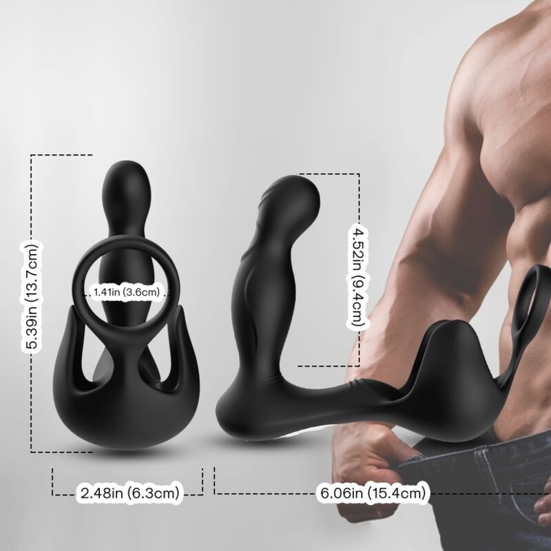 ARMONY - SURROUND VIBRATOR ANAL & STIMULATOR HODEN & RING FERNBEDIENUNG SCHWARZ - Sexotim