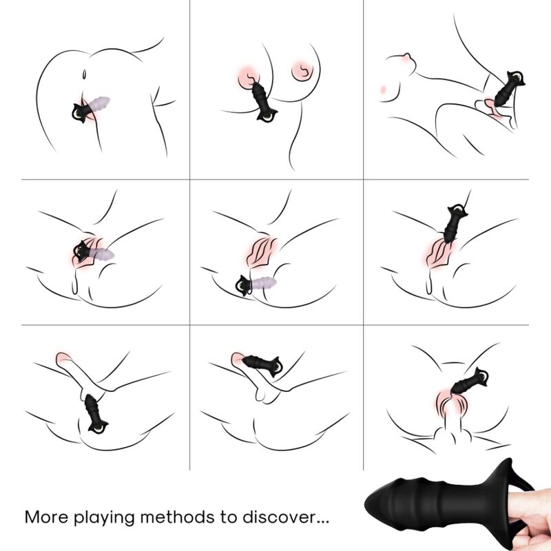 ARMONY - KYLIN FINGERVIBRATOR & ANALPLUG FERNBEDIENUNG SCHWARZ - Sexotim