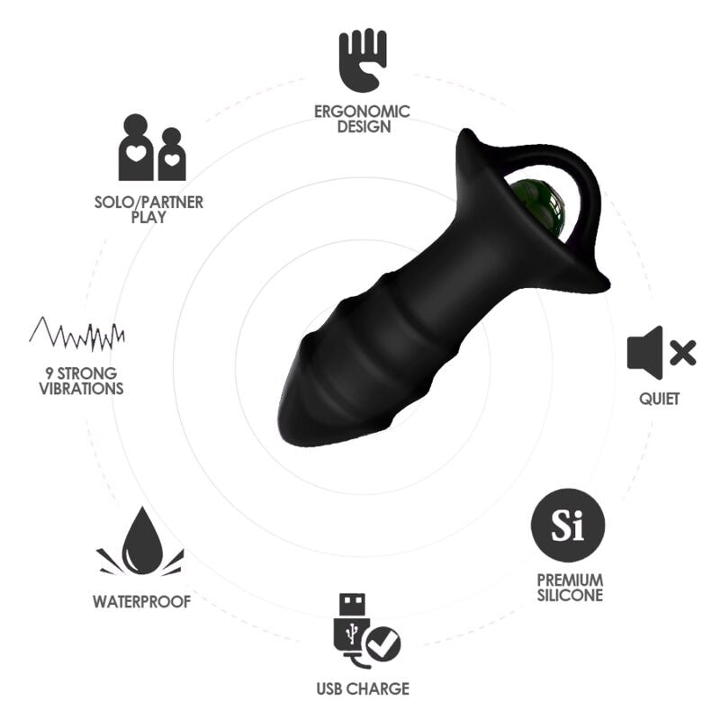 ARMONY - KYLIN FINGERVIBRATOR & ANALPLUG FERNBEDIENUNG SCHWARZ - Sexotim