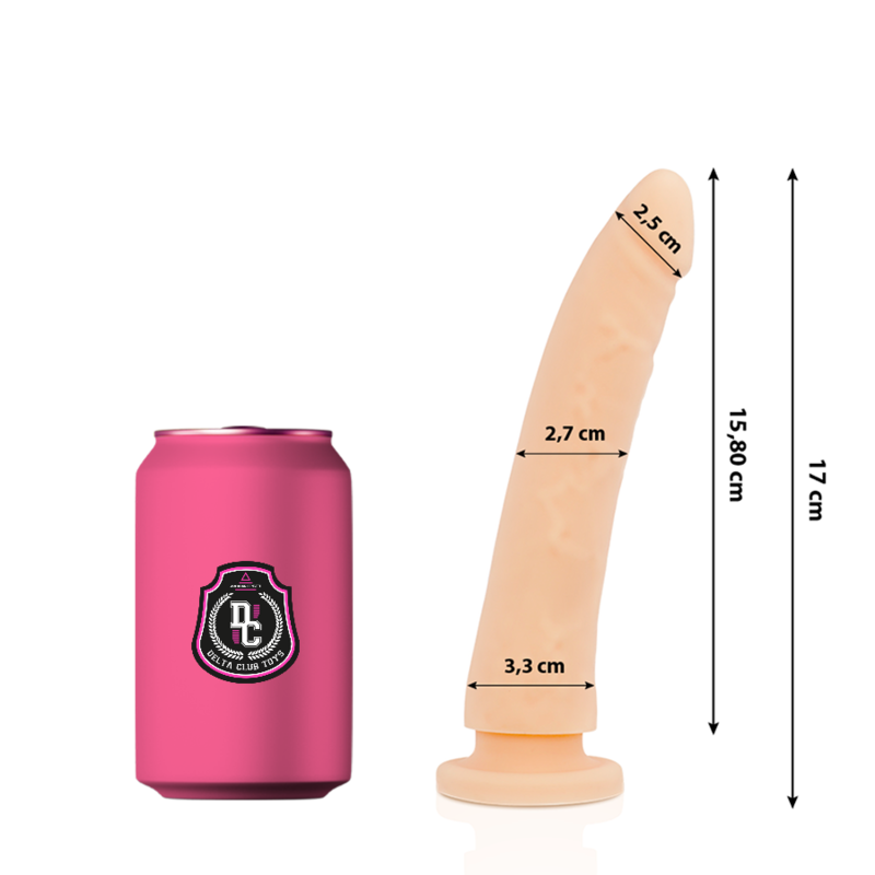 DELTA CLUB - TOYS DILDO NATÜRLICHES MEDIZINISCHES SILIKON 17 CM -O- 3 CM - Sexotim