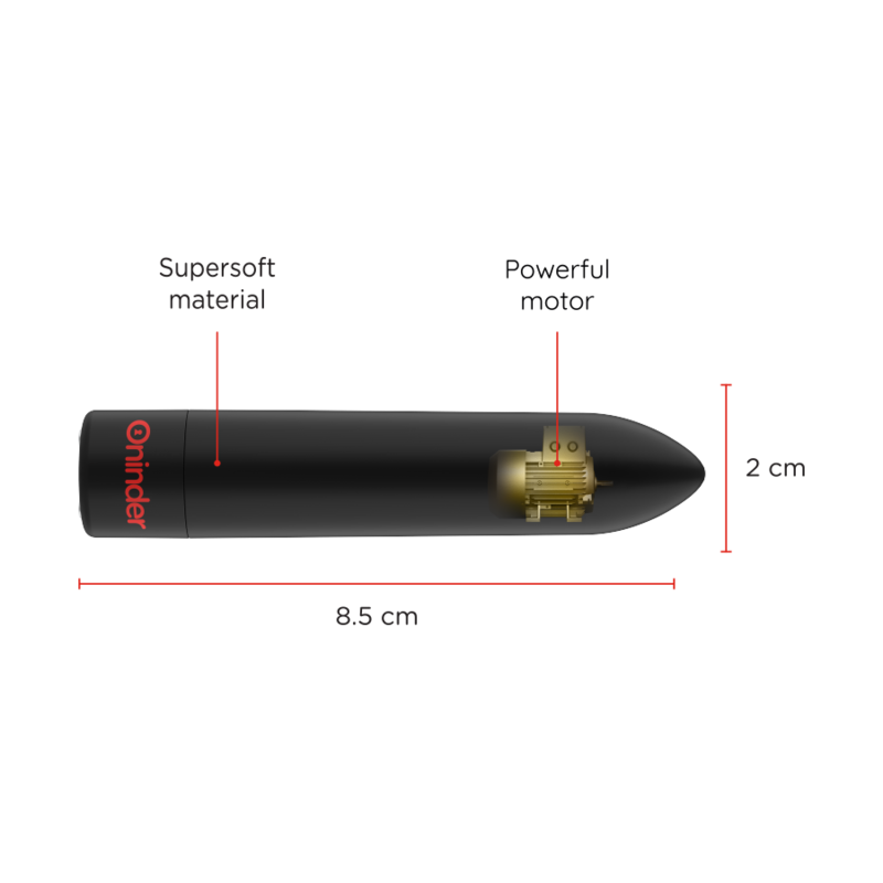 ONINDER - BERLIN BULLET VIBRATOR SCHWARZ 9 MODI 8,5 X 2 CM - KOSTENLOSE APP - Sexotim
