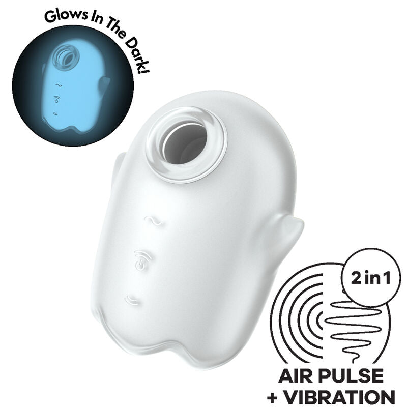 SATISFYER - GLOWING GHOST AIR PULSE & VIBRATOR GELB / WEISS - Sexotim