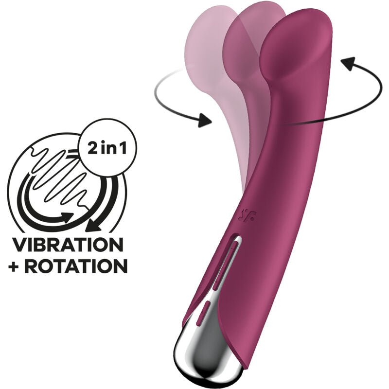 SATISFYER - SPINNING G-SPORT 1 ROTATOR VIBRATOR BLAU / BEIGE / ROT - Sexotim
