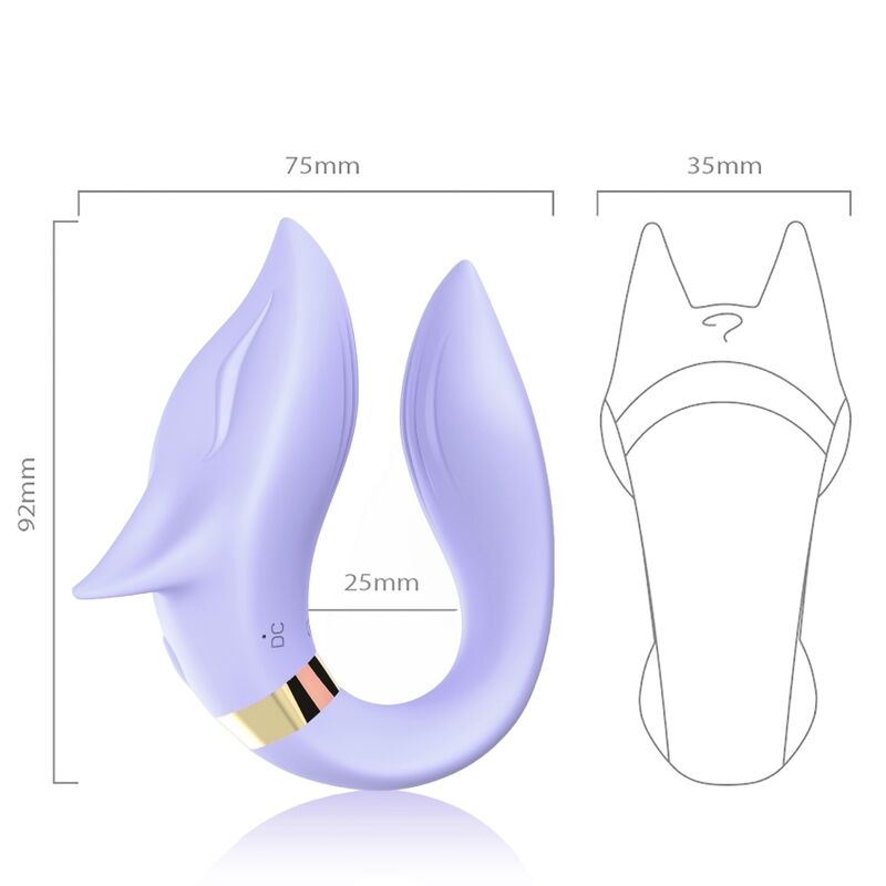 ARMONY - FOX VIBRATOR FÜR PAARE, FERNBEDIENUNG, LILA - Sexotim