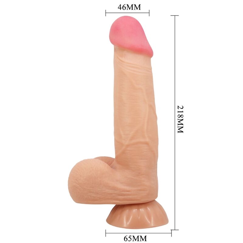 PRETTY LOVE - SLIDING SKIN SERIES REALISTISCHER DILDO MIT SLIDING SKIN FERNBEDIENUNG SAUGNAPFLEISCH 21,8 CM - Sexotim