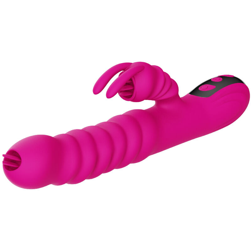 ARMONY - RABBIT DOPPELZUNGE MULTIFUNKTIONSVIBRATOR FUCHSIA WÄRMEEFFEKT - Sexotim
