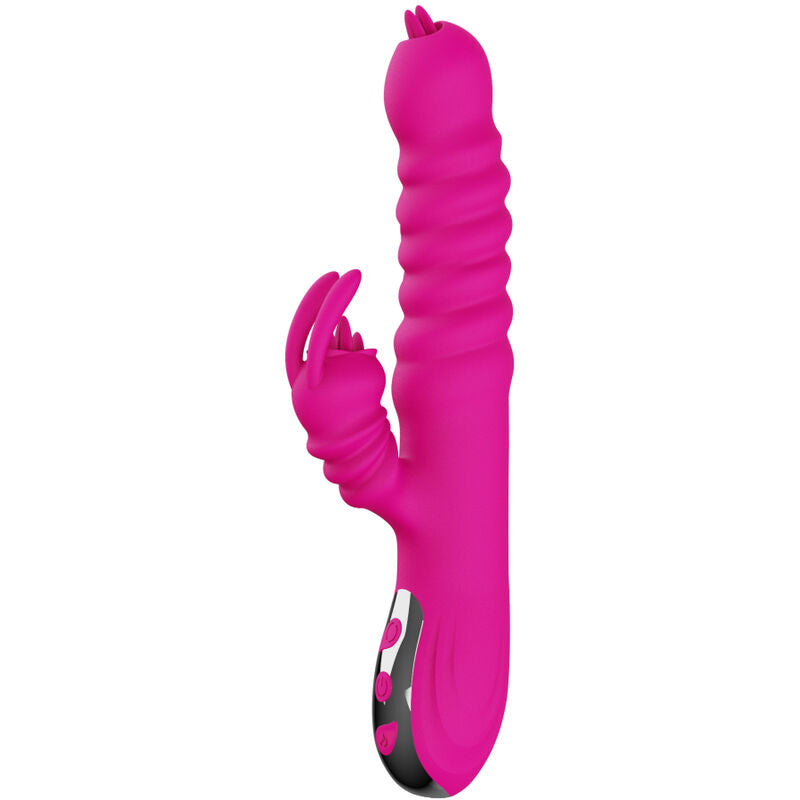 ARMONY - RABBIT DOPPELZUNGE MULTIFUNKTIONSVIBRATOR FUCHSIA WÄRMEEFFEKT - Sexotim