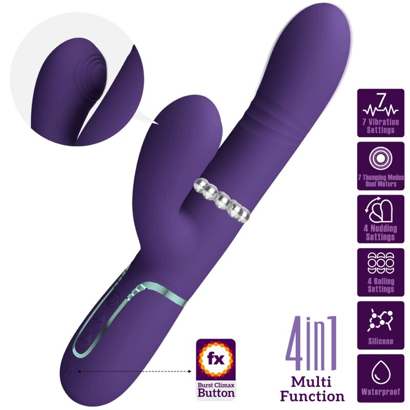 PRETTY LOVE - MULTIFUNKTIONS-G-SPOT-VIBRATOR LILA - Sexotim
