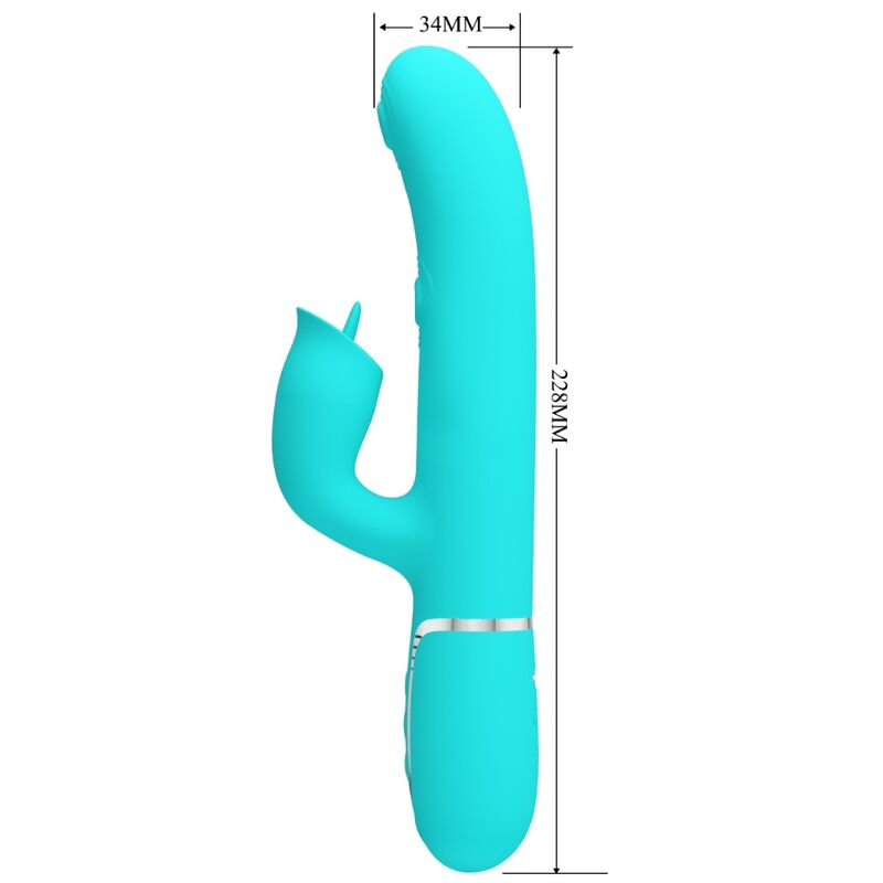 PRETTY LOVE - KANINCHENVIBRATOR MIT LECKENDEM AQUAGRÜN - Sexotim