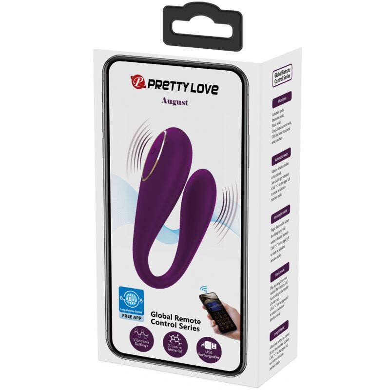 PRETTY LOVE - AUGUST REMOTE GLOBAL DOPPELT VERGNÜGEN VIBRATOR - Sexotim