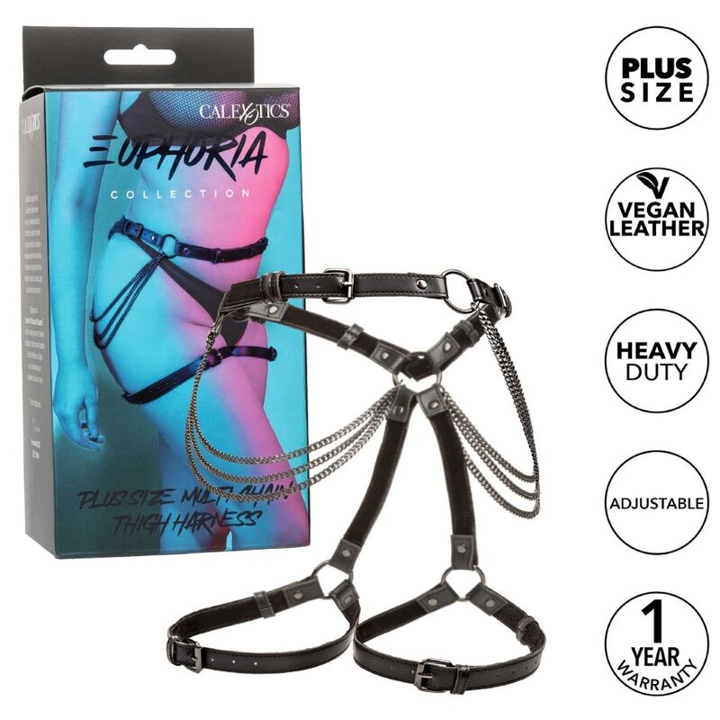 CALEXOTICS - EUPHORIA PLUS GRÖSSE MEHRKETTEN-OBERSCHENKELGESCHIRR - Sexotim