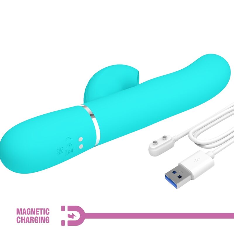 PRETTY LOVE - PERLITA MULTIFUNKTIONS-3-IN-1-G-PUNKT-VIBRATOR AQUA GRÜN - Sexotim