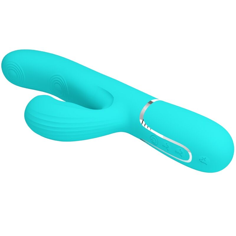 PRETTY LOVE - PERLITA MULTIFUNKTIONS-3-IN-1-G-PUNKT-VIBRATOR AQUA GRÜN - Sexotim