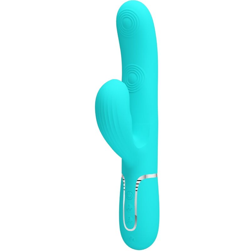PRETTY LOVE - PERLITA MULTIFUNKTIONS-3-IN-1-G-PUNKT-VIBRATOR AQUA GRÜN - Sexotim