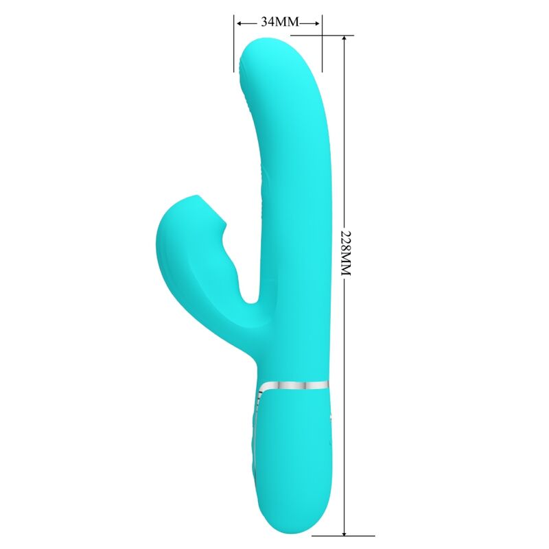 PRETTY LOVE - PERLITA MULTIFUNKTIONS-3-IN-1-G-PUNKT-VIBRATOR AQUA GRÜN - Sexotim