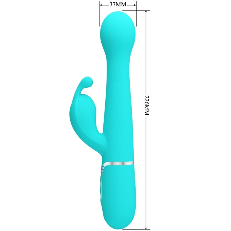 PRETTY LOVE - DEJON RABBIT VIBRATOR 3 IN 1 MULTIFUNKTIONS-AQUAGRÜN - Sexotim