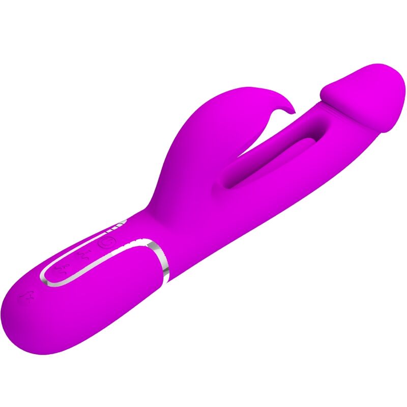 PRETTY LOVE - DEJON RABBIT VIBRATOR 3 IN 1 MULTIFUNKTIONS FUCSIA - Sexotim