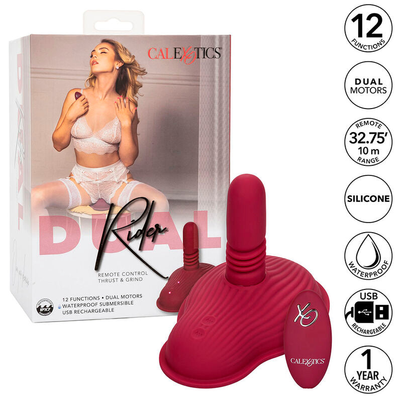 CALEXOTICS - RIDER MASSAGER DOPPELMOTOR FERNBEDIENUNG ROT - Sexotim