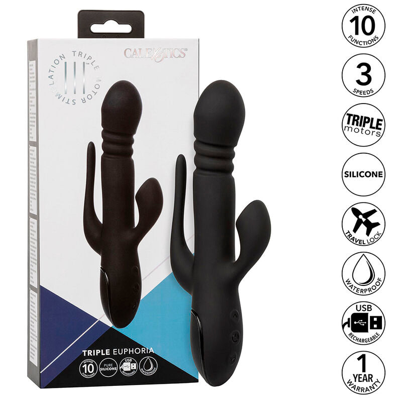 CALEXOTICS - VIBRATOR TRIPLE EUPHORIA SCHWARZ - Sexotim