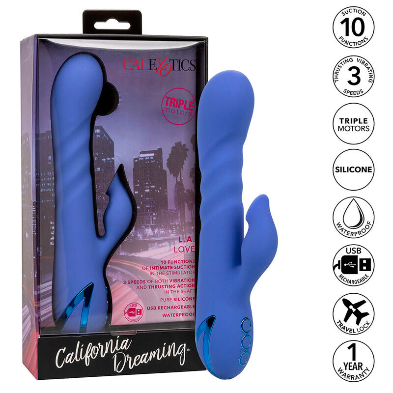CALEXOTICS - LA LOVE VIBRATOR & SUCKER BLAU VON CALIFORNIA DREAMING - Sexotim