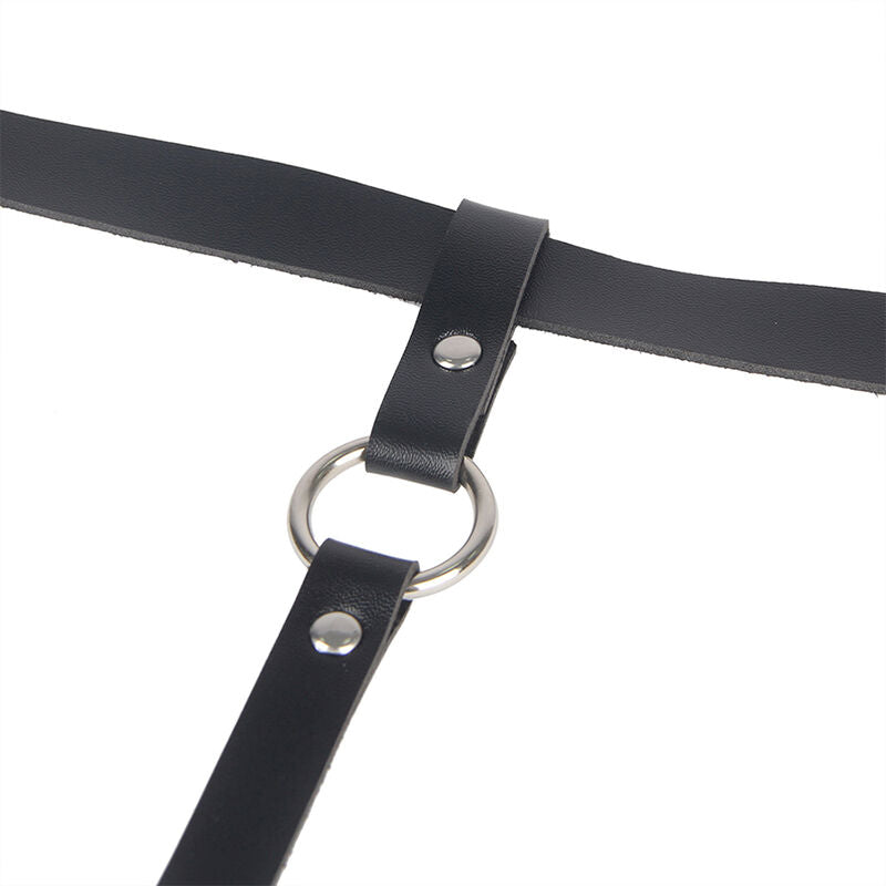 SUBBLIME - LEDERKETTEN-BEINHARNESS SCHWARZ EINE GRÖSSE - Sexotim