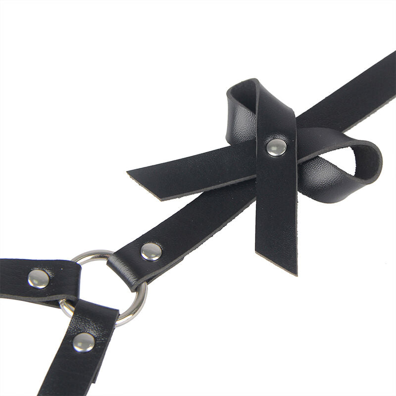 SUBBLIME - LEDER TAILLE UND BEIN HARNESS SCHWARZ EINE GRÖSSE - Sexotim