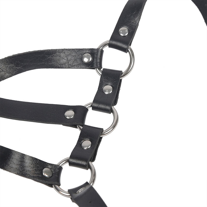 SUBBLIME - KÖRPERHARNESS VERSTELLBARE RIEMEN LEDER SCHWARZ EINE GRÖSSE - Sexotim